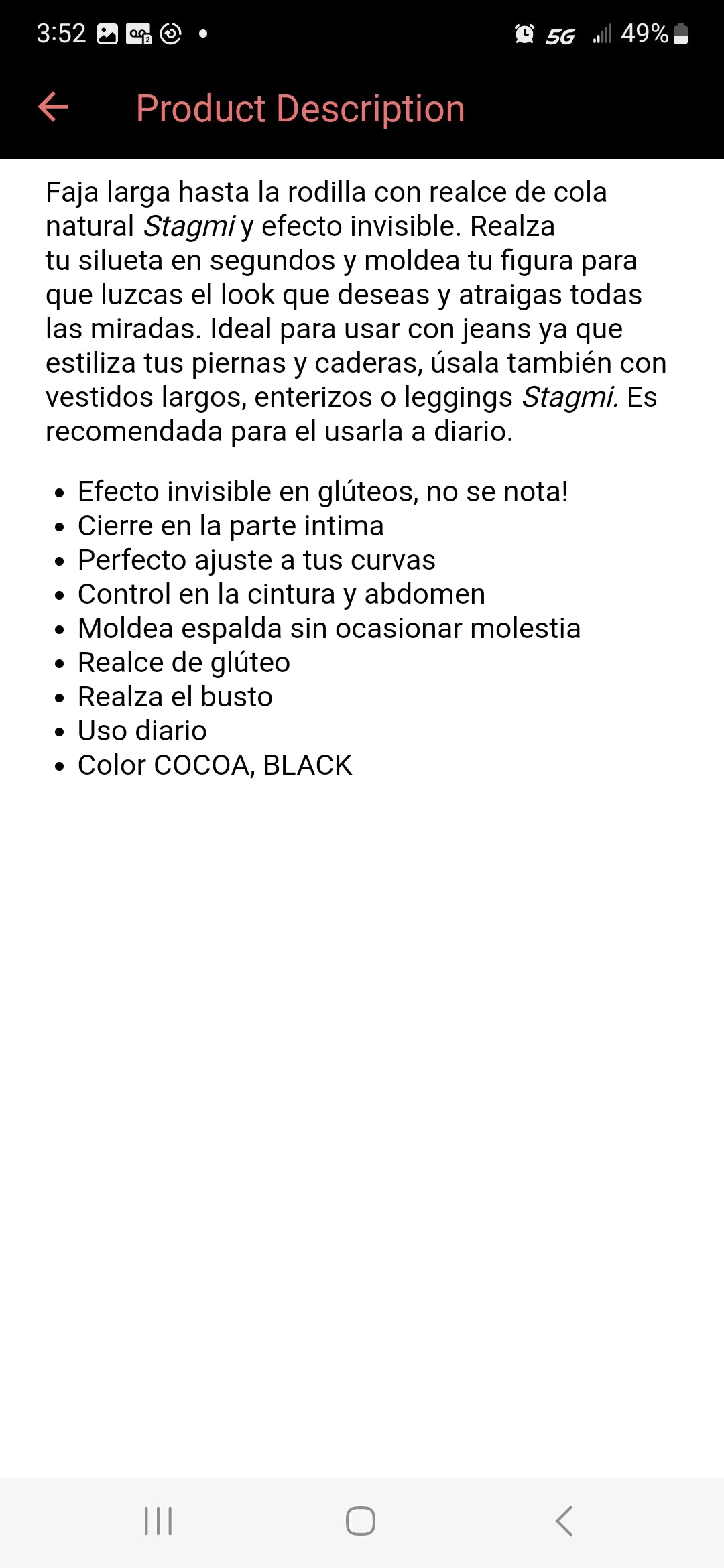 Fajas moldeadora